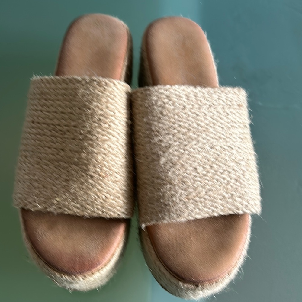 Platform woven sandals from Spain
